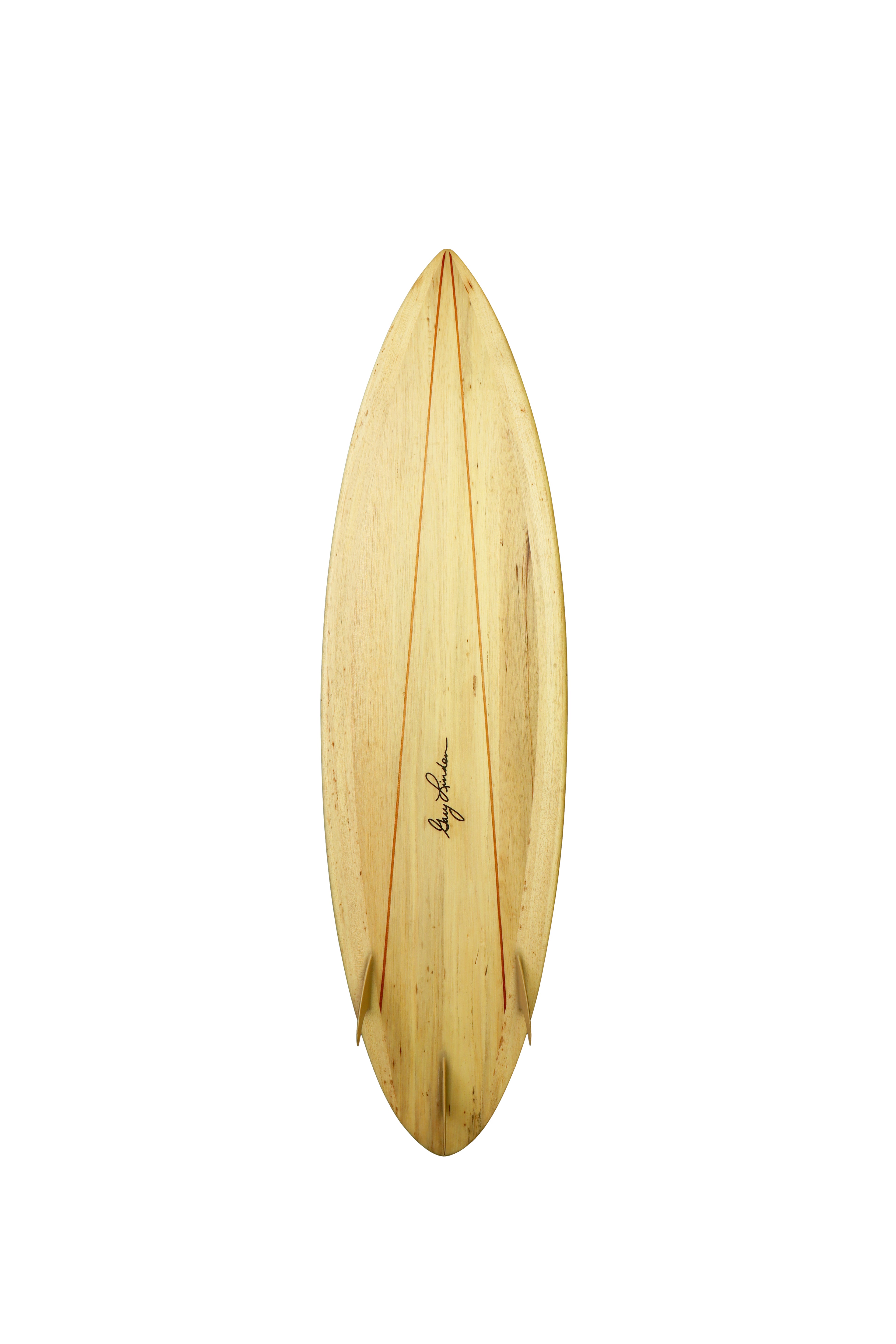 Round Tail Shortboard - 6'1" - Balsa - Tri-fin Glassed on